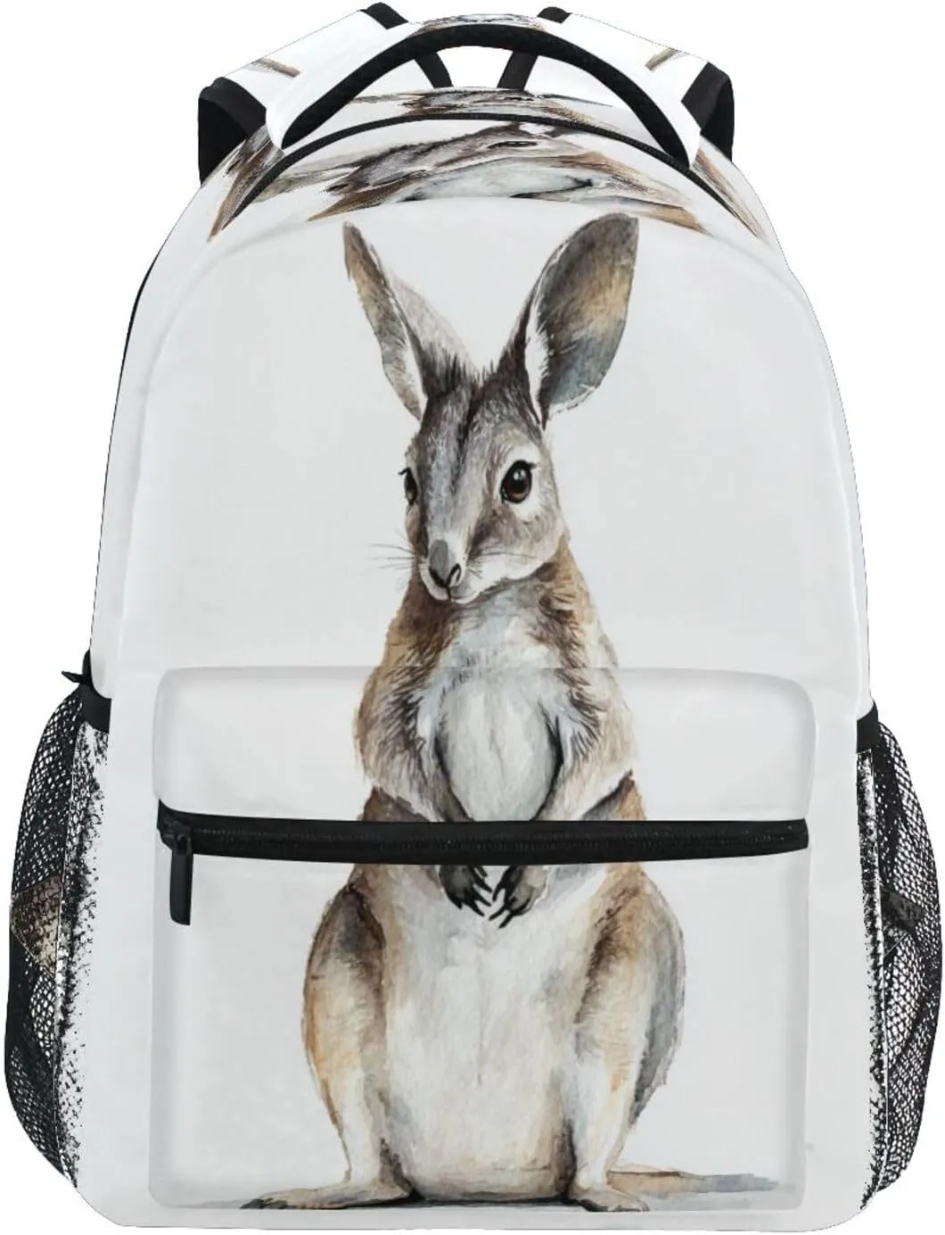 Sport Backpack for Unisex Adult Waterproof Carry On Backpacks with Chest Strap for College Work Aesthetic Macropodidae White
