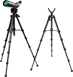 Spotting Scope Tripod,Shooting Hunting Rest V Yoke Stand with Travel Bag and Phone Holder,Compatible with Monocular/Astronomical Telescope/DSLR Camera/Cell Phone/Projector (70 inch)
