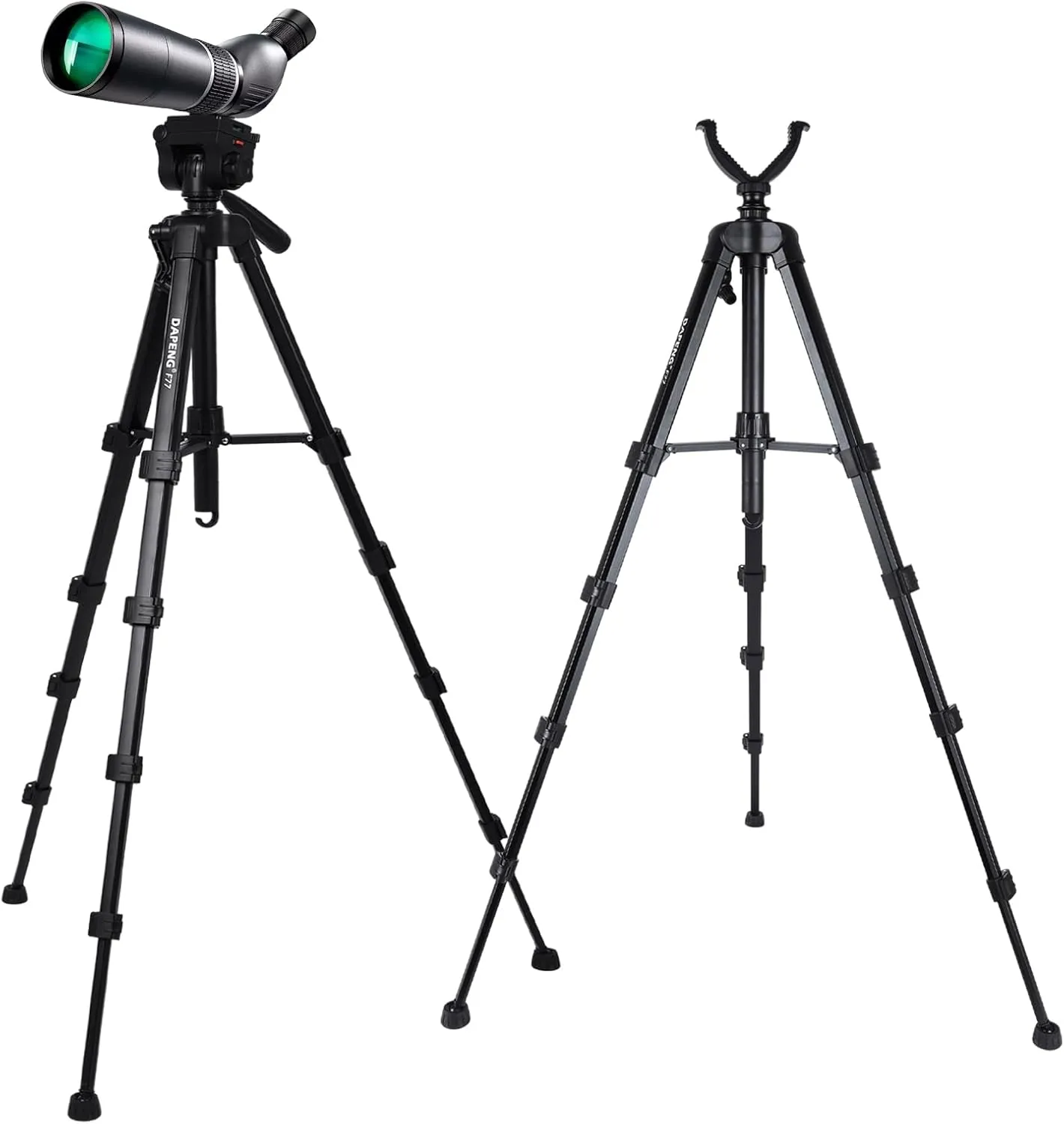 Spotting Scope Tripod,Shooting Hunting Rest V Yoke Stand with Travel Bag and Phone Holder,Compatible with Monocular/Astronomical Telescope/DSLR Camera/Cell Phone/Projector (70 inch)