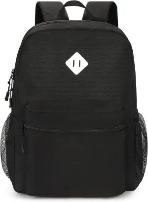 STEAMEDBUN Black Backpack for School,Teens Boys Backpack for Elementary School Bag