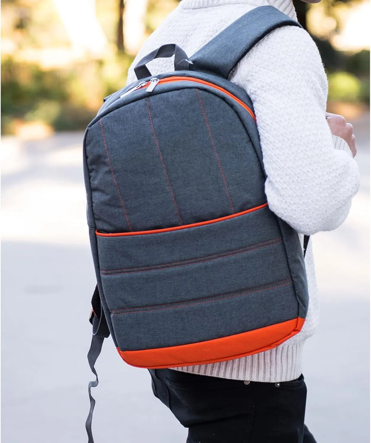 sumac slim lightweight portable 15" backpack with adjustable straps and top handle for gram 14, swift