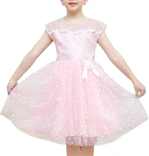 Sunny Fashion Flower Girls Dress White Wedding Pageant Bridesmaid Gown Size 3-10