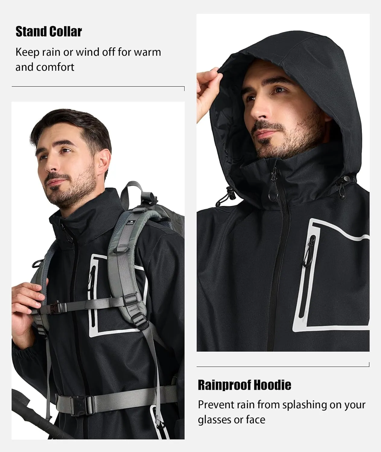 SWISSWELL Golf Rain Suits for Men Waterproof Golf Rain Gear Lightweight Windbreaker Jacket and Pants for Outdoors Work
