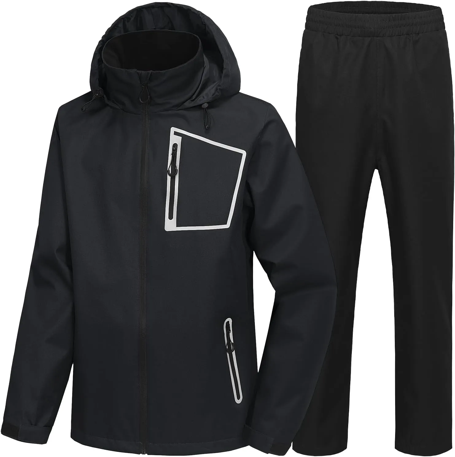 SWISSWELL Golf Rain Suits for Men Waterproof Golf Rain Gear Lightweight Windbreaker Jacket and Pants for Outdoors Work