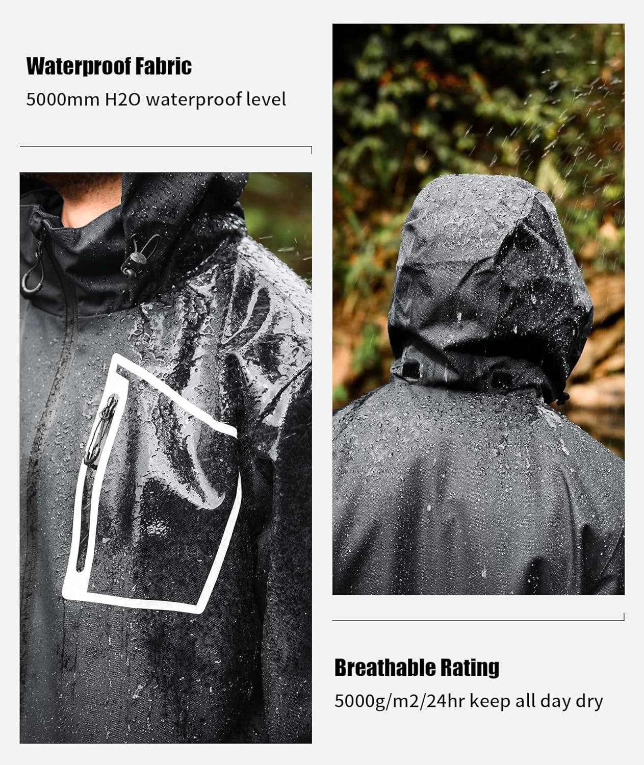 SWISSWELL Golf Rain Suits for Men Waterproof Golf Rain Gear Lightweight Windbreaker Jacket and Pants for Outdoors Work