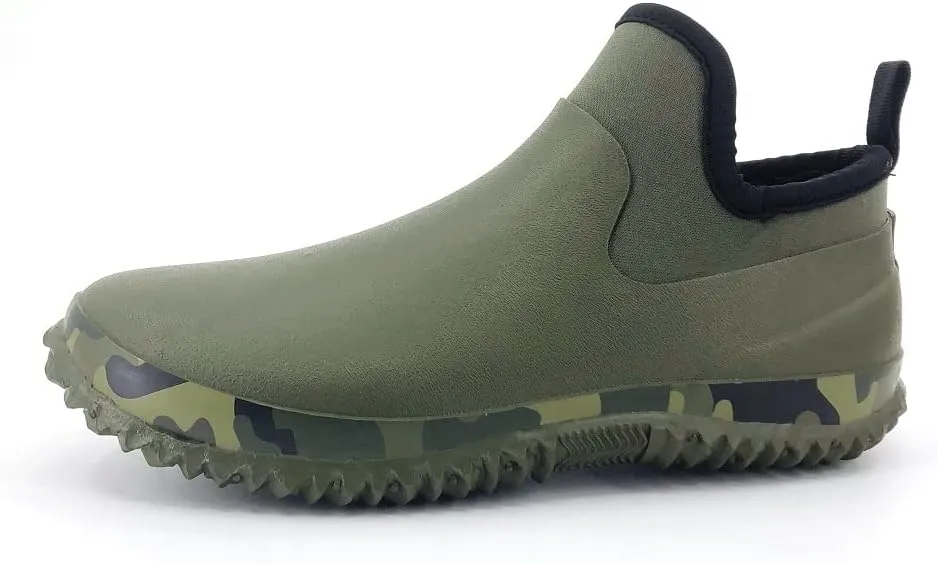 SYLPHID Men's Garden Shoes Women's Rain Shoe Waterproof Neoprene Camp Booties for Camping, Lawn Care, Gardening and Yard Work