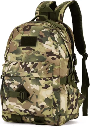 Tactical Backpack, Assault Pack, Military Tactical Army Backpack, Simple Backpack, Running, Sports, Fitness, Cycling (Color : CP Camouflage, Size : 40L)