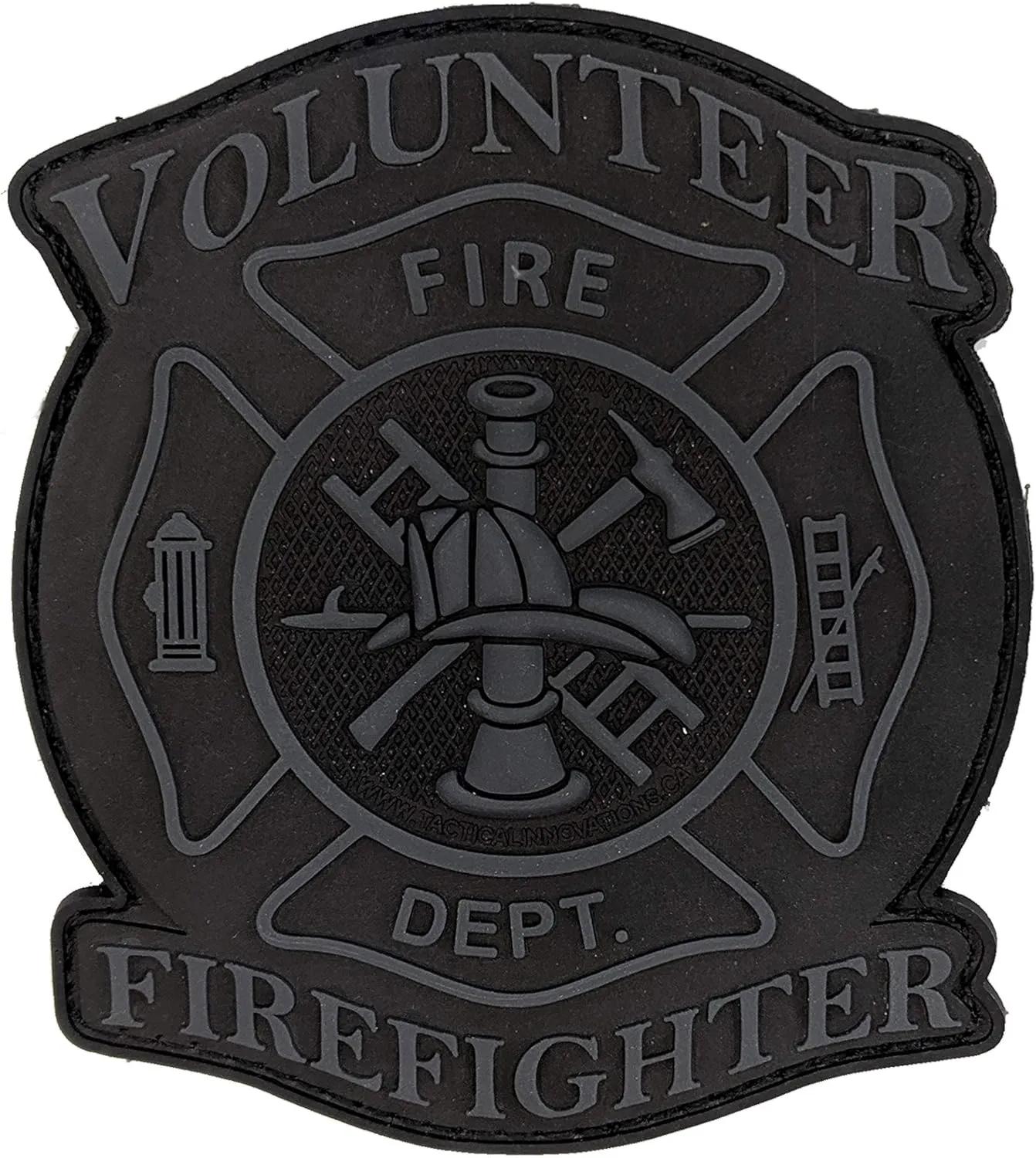 Tactical Innovations Canada PVC Morale Patch - Volunteer Firefighter 3"x3"