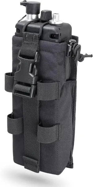Tactical Radio Holster, Molle Radio Pouch Radio Holder of Single-Handed Operation for Duty Belt Vest Compatible with PRC 152/148 Mainstream Military Intercom Models