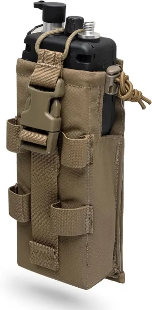 Tactical Radio Holster, Molle Radio Pouch Radio Holder of Single-Handed Operation for Duty Belt Vest Compatible with PRC 152/148 Mainstream Military Intercom Models