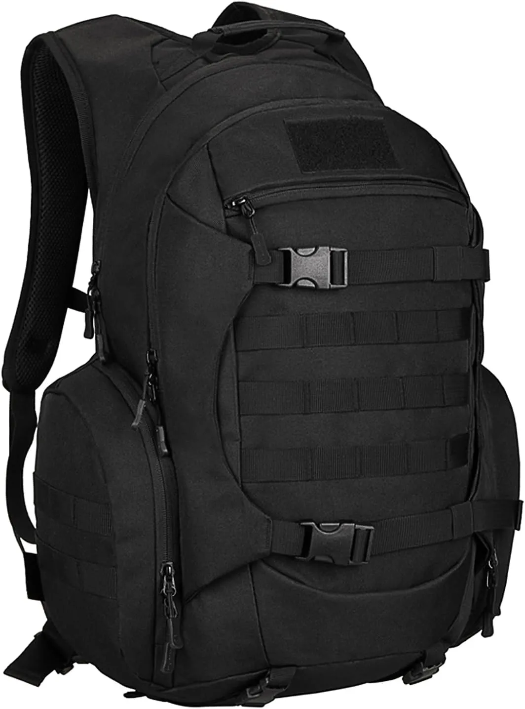 Tactical Travel Backpack Large Military Tactical Assault Pack, 3 Day Heavy Duty Camping Rucksack, 45L Hiking Bags (Black)