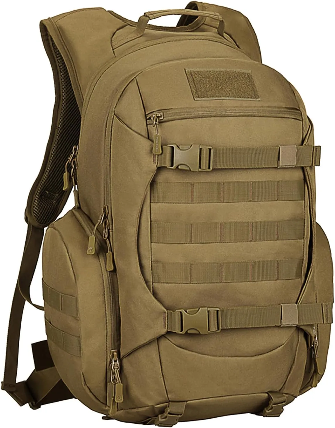 Tactical Travel Backpack Large Military Tactical Assault Pack, 3 Day Heavy Duty Camping Rucksack, 45L Hiking Bags (Khaki)