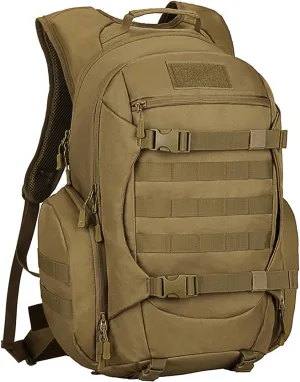 Tactical Travel Backpack Large Military Tactical Assault Pack, 3 Day Heavy Duty Camping Rucksack, 45L Hiking Bags (Khaki)