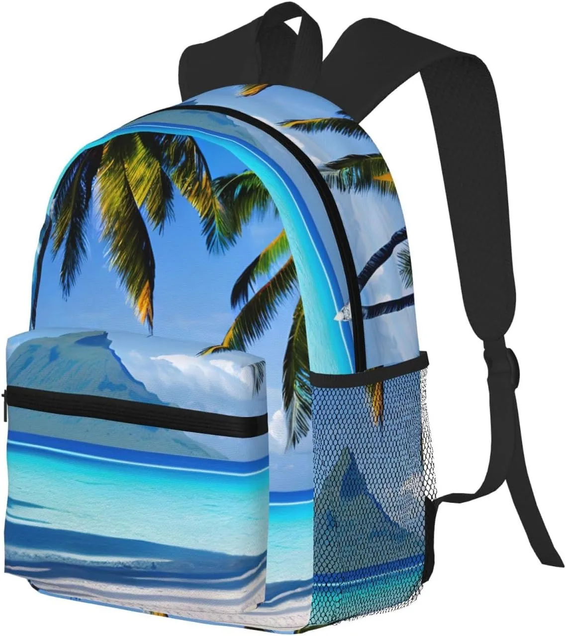 Tahiti Beaches Backpack Cute Print Bookbag Women Travel Casual Water-resistant Backpack Travel Bag bags