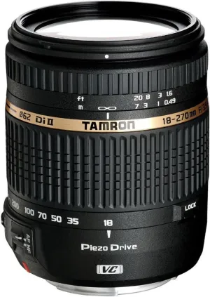 Tamron Auto Focus 18-270mm f/3.5-6.3 VC PZD All-In-One Zoom Lens with Built in Motor for Nikon DSLR Cameras (Model B008N)
