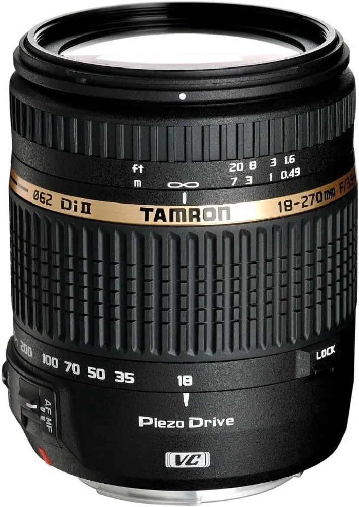 Tamron Auto Focus 18-270mm f/3.5-6.3 VC PZD All-In-One Zoom Lens with Built in Motor for Nikon DSLR Cameras (Model B008N)