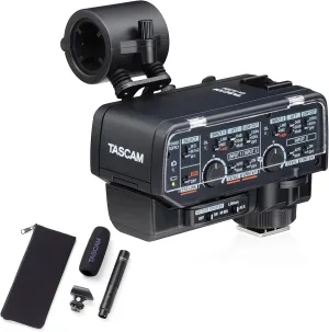 TASCAM CA-XLR2d-AN and Shotgun Microphone Bundle