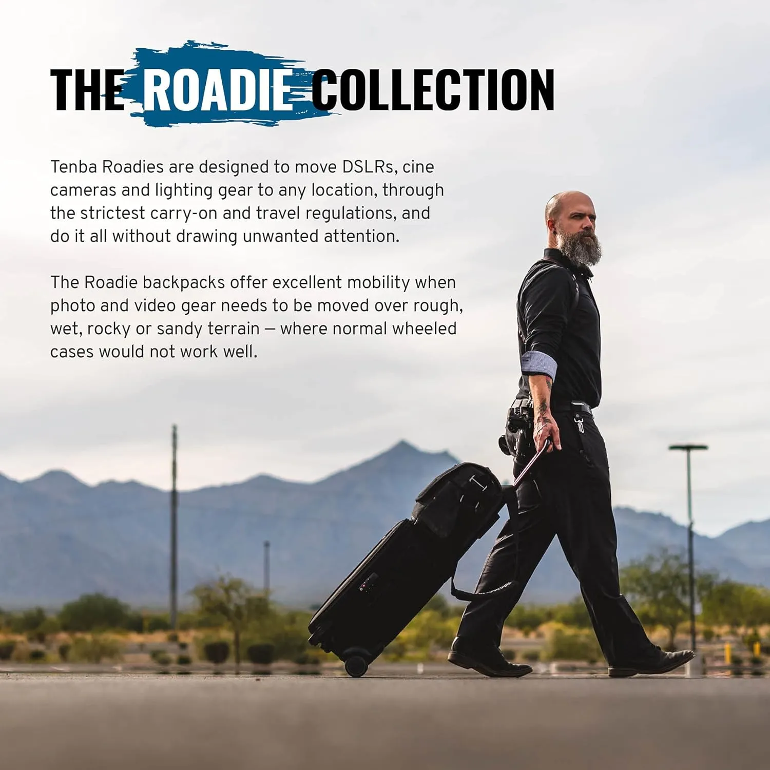 Tenba Roadie Hybrid Roller 21 US Domestic Carry-On Camera Bag with Wheels (638-713)