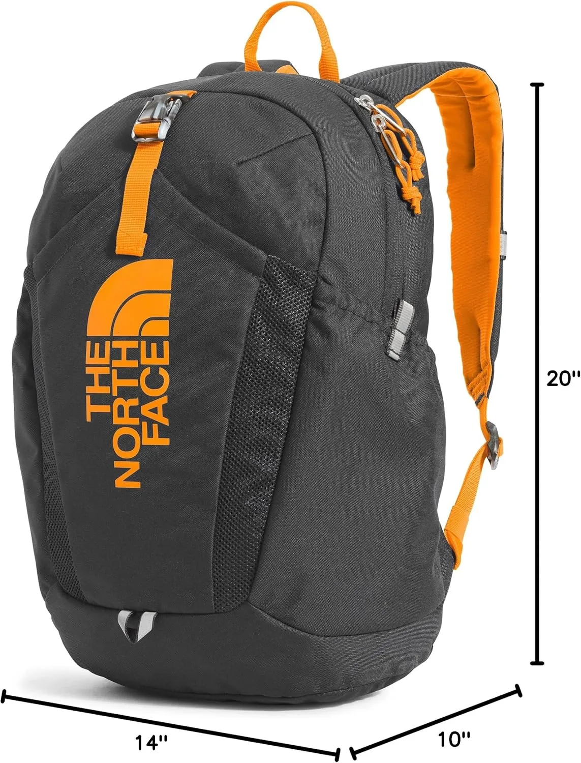 THE NORTH FACE Teen Mini Recon Backpack, Asphalt Grey/Cone Orange, One Size