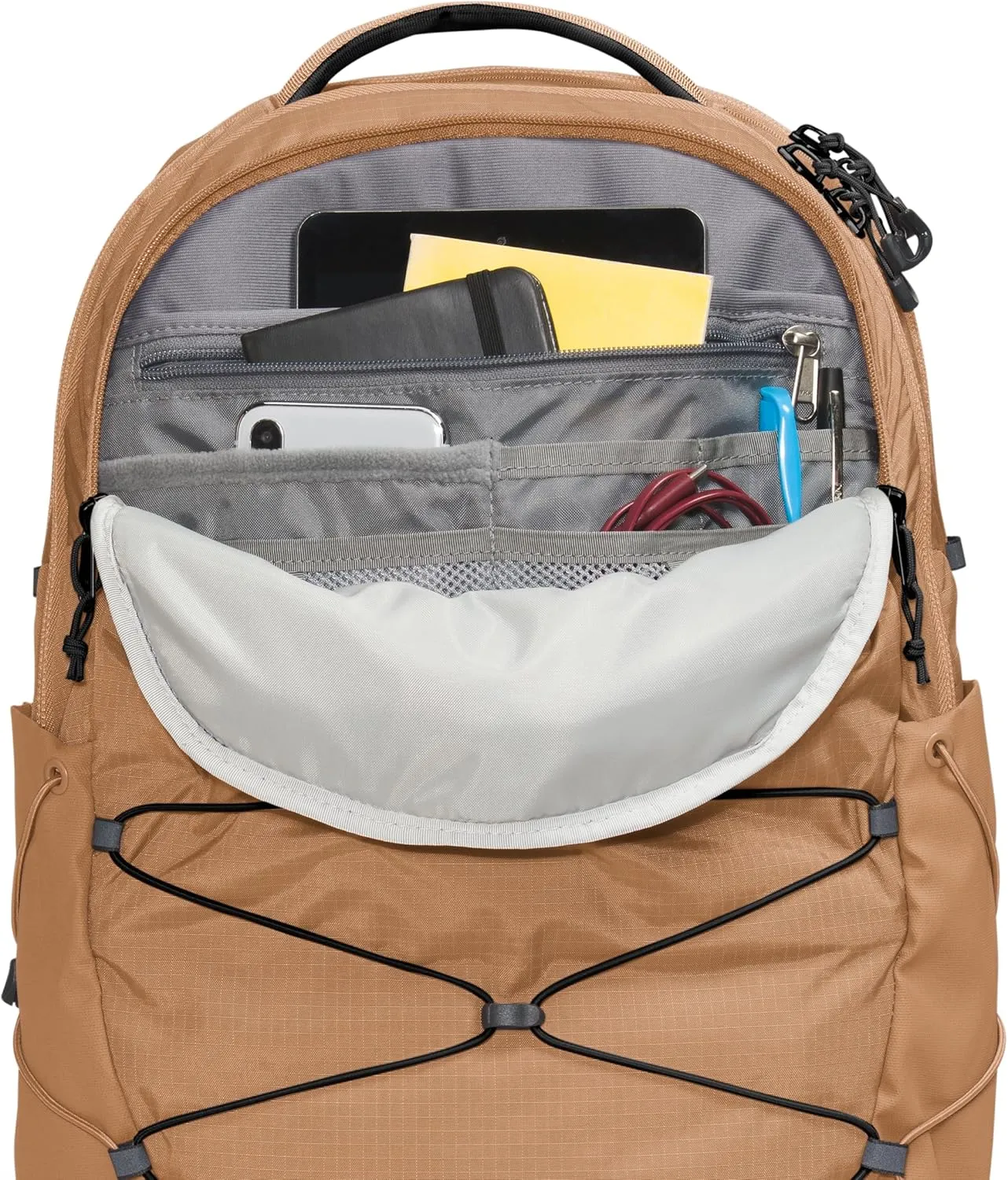 THE NORTH FACE Women's Borealis Commuter Laptop Backpack, Almond Butter/TNF Black, One Size