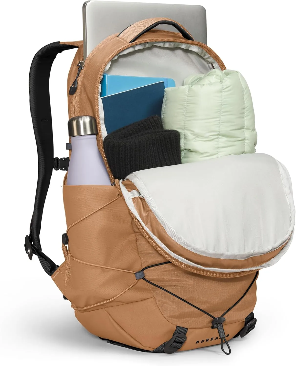 THE NORTH FACE Women's Borealis Commuter Laptop Backpack, Almond Butter/TNF Black, One Size