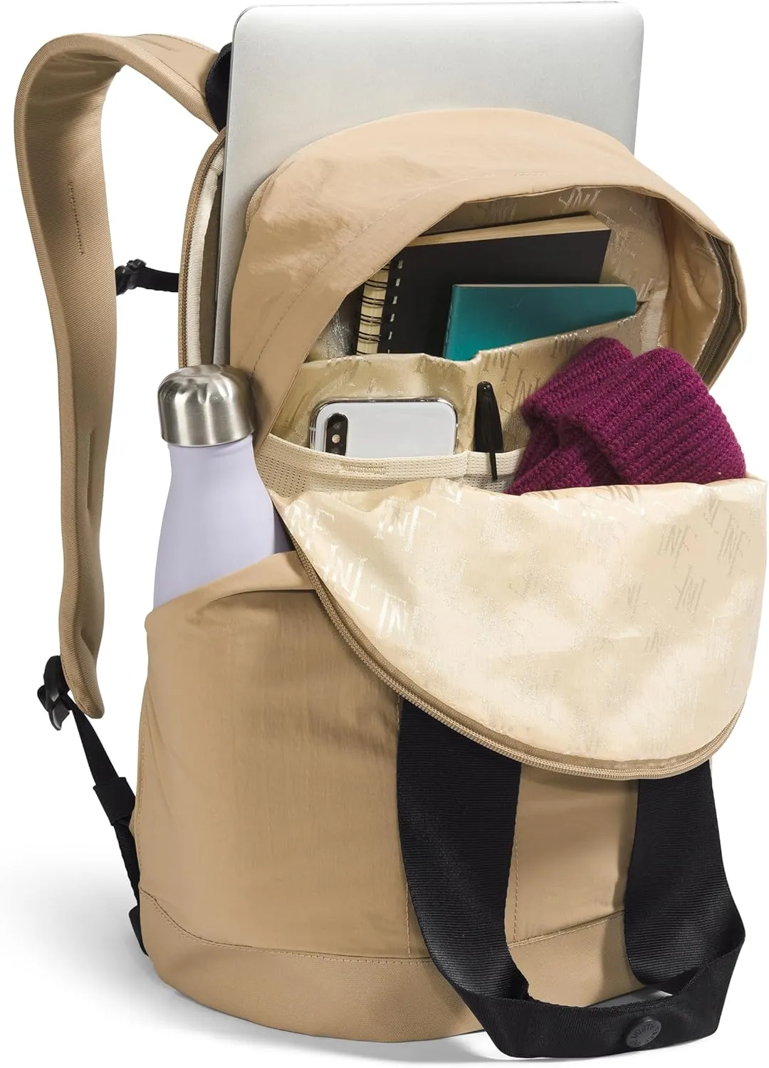 THE NORTH FACE Women's Never Stop Daypack, Kelp Tan/TNF Black, One Size