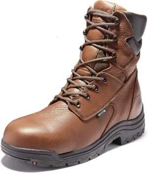 Timberland PRO Men's Titan 8 Inch Alloy Safety Toe Waterproof Industrial Work Boot, Brown, 12