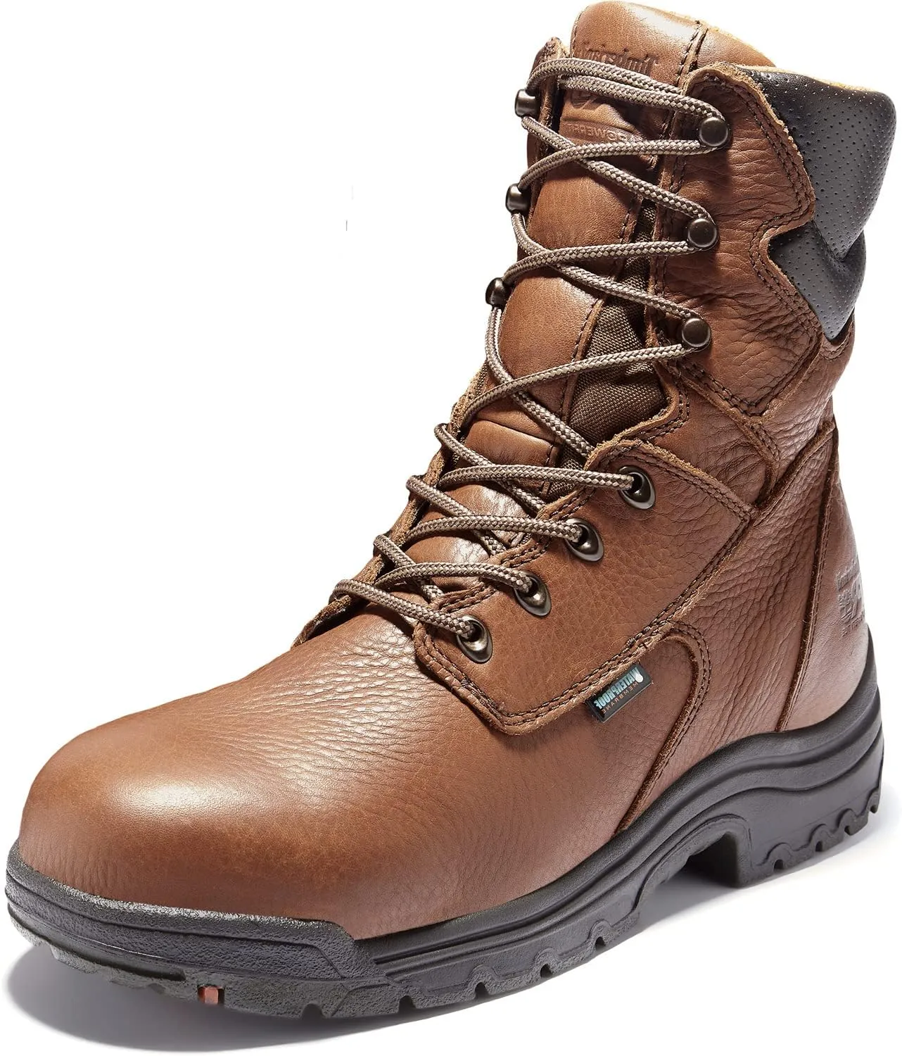 Timberland PRO Men's Titan 8 Inch Alloy Safety Toe Waterproof Industrial Work Boot, Brown, 12