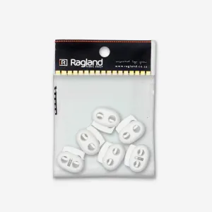 Toggles 2 Hole White (6)