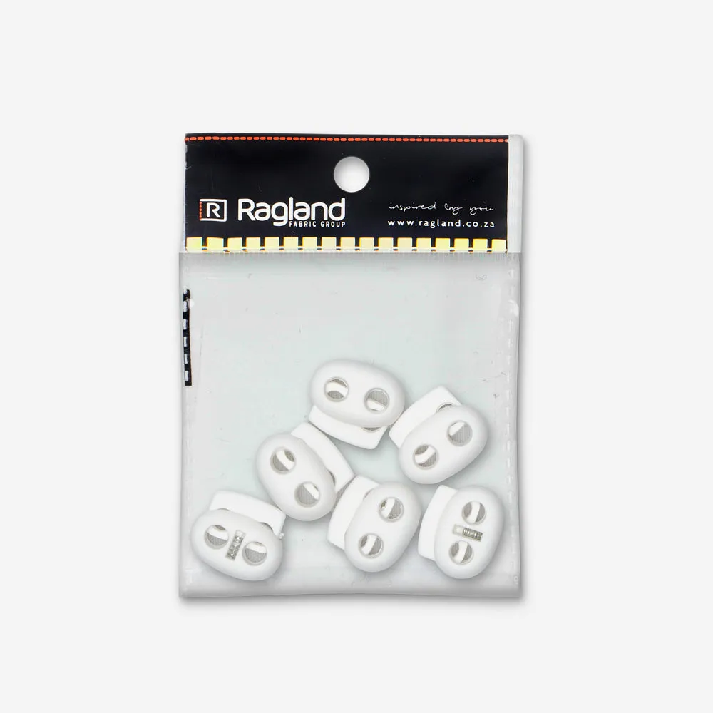 Toggles 2 Hole White (6)
