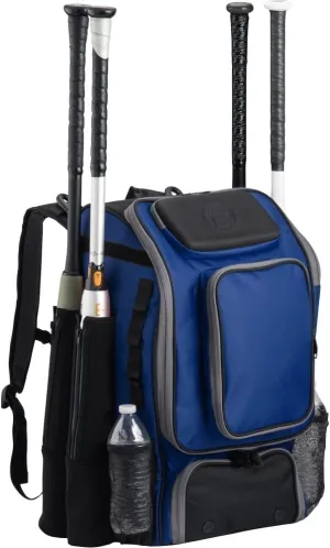 Tournament Backpack Baseball Bag for Adult and Youth, Large Capacity Bat Holder Bag Lightweight Softball Bag with Shoe Compartment and Fence Hook