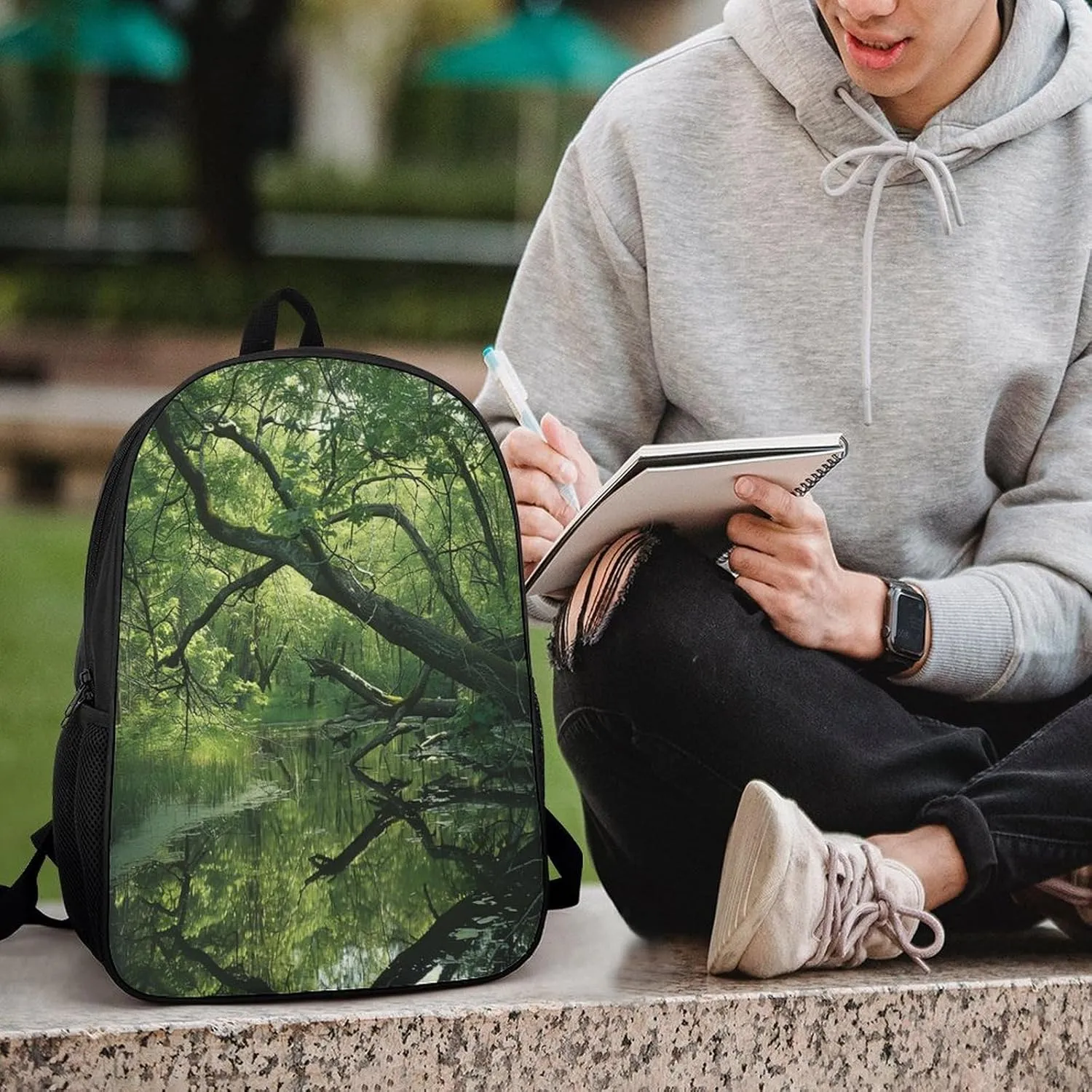 Travel Laptop Backpack Slim Durable Lightweight Back Pack Cute An Ancient Swamp Small Backpack For Women Men