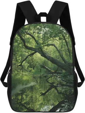Travel Laptop Backpack Slim Durable Lightweight Back Pack Cute An Ancient Swamp Small Backpack For Women Men