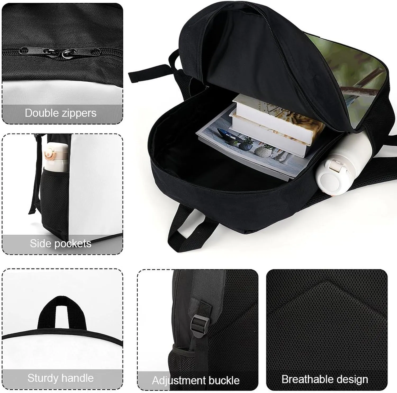 Travel Laptop Backpack Slim Durable Lightweight Back Pack Cute Blue And Green Parakeets Small Backpack For Women Men