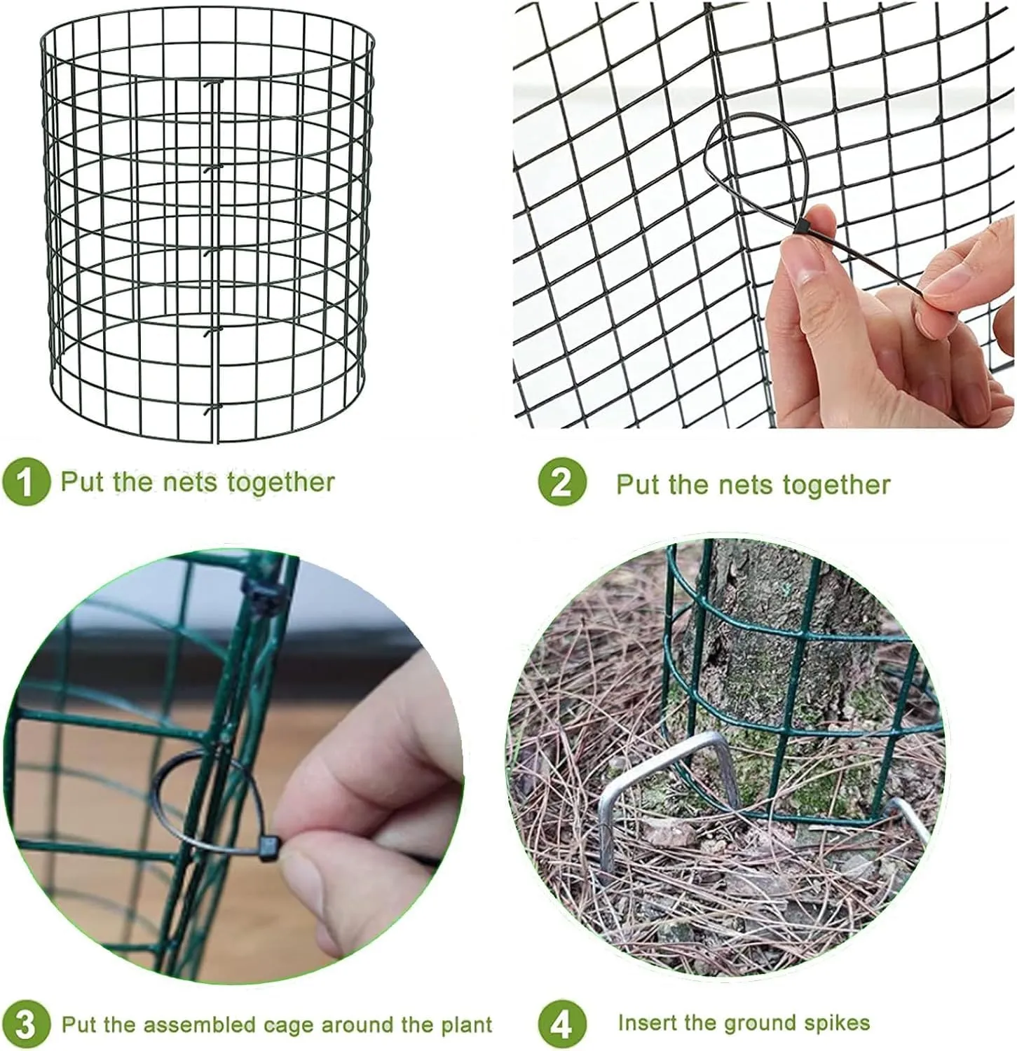 Tree Trunk Protectors, 16.6" Metal Mesh Tree Bark Protector Expandable Tree Protectors Trunk Guards, Mesh Tree Bark Protector for Preventing Tree Trunk from Trimmers Mowers Rodents (12)