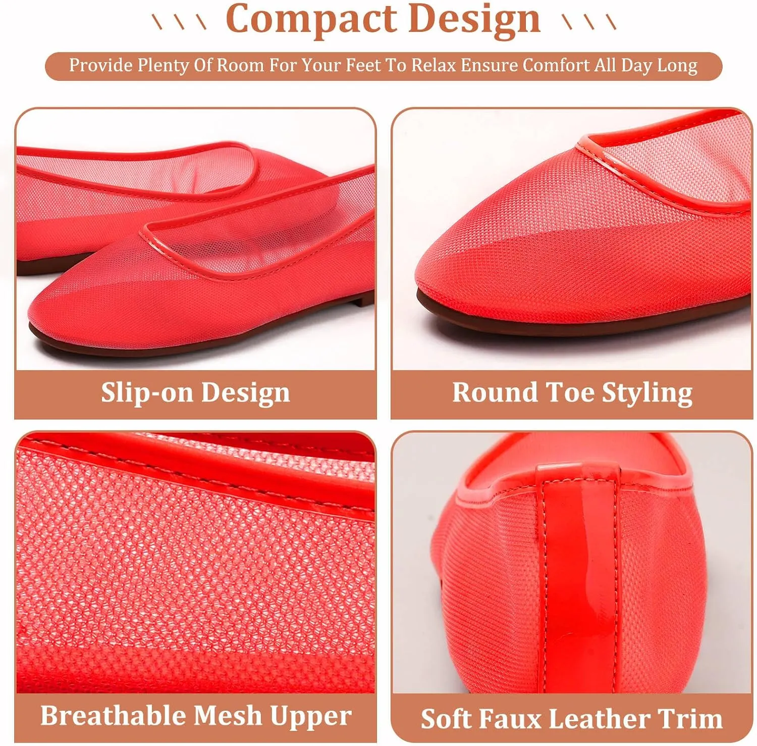 Tulle Mesh Ballet Flats Elegant Round Toe Work Dress Shoes Chic Comfortable Stylish Footwear for Everyday Use