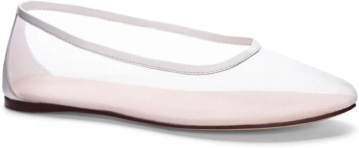 Tulle Mesh Ballet Flats Elegant Round Toe Work Dress Shoes Chic Comfortable Stylish Footwear for Everyday Use