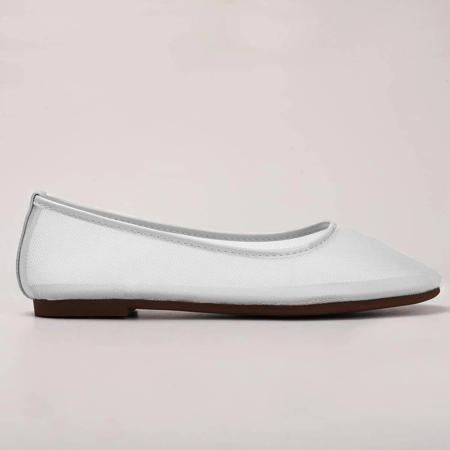 Tulle Mesh Ballet Flats Elegant Round Toe Work Dress Shoes Chic Comfortable Stylish Footwear for Everyday Use