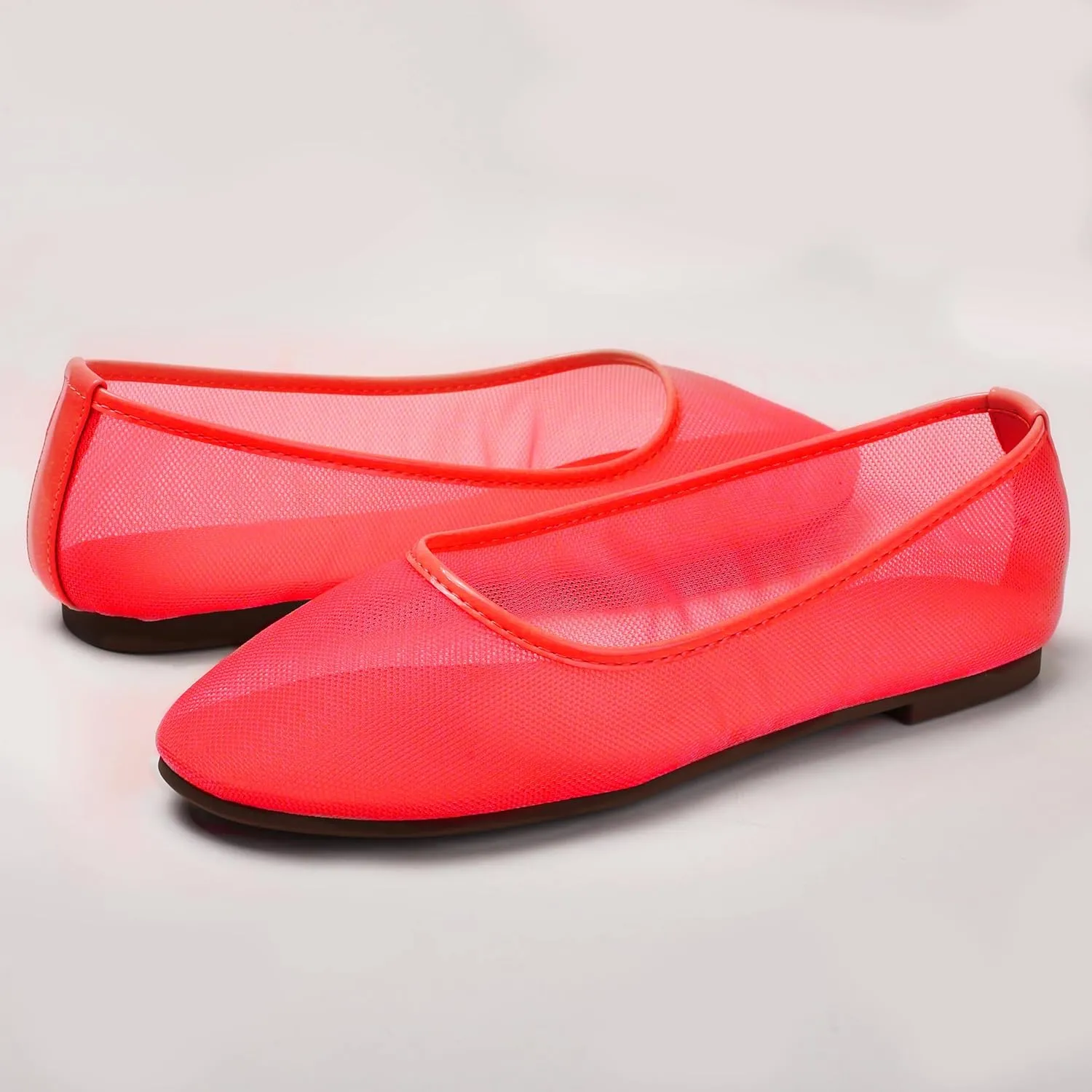 Tulle Mesh Ballet Flats Elegant Round Toe Work Dress Shoes Chic Comfortable Stylish Footwear for Everyday Use