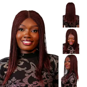 Twisted Wigs, Micro Million Twist Wig - Color 35 - 12 Inches. Ultra Thin and Light Synthetic Hand Braided Wigs for Black Women.