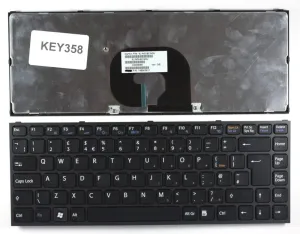 UK Layout Black Frame Black Replacement Laptop Keyboard Compatible with Sony Vaio VPCY11V9E/S