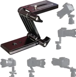 Universal Flex Tilt Head Z Mount Bracket with Arca-Swiss and Tripod Quick Release Plate for Camera Slider Rail Cage Rig Gimbal Stabilizer Compatible with DSLR Canon Nikon Sony