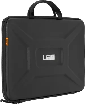 URBAN ARMOR GEAR UAG Large Sleeve With Carrying Handle for 15-16" Laptops [Black] Rugged Tactile Grip Weatherproof Protective Slim Secure Laptop/Tablet Sleeve, Compatible with MacBook Pro 16" A2485