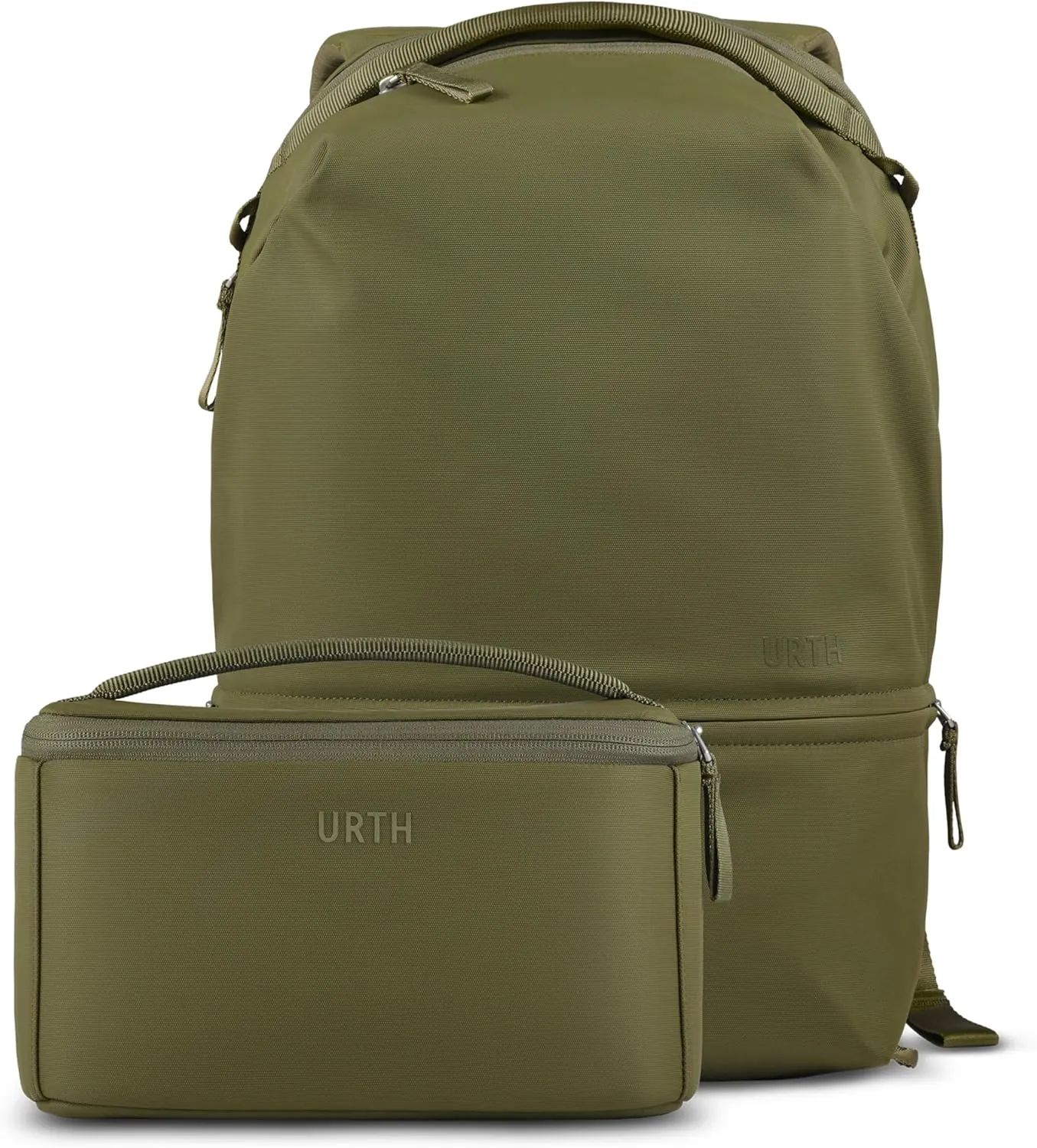 Urth Arkose 20L Modular Backpack   3.7L Camera Insert - Water Resistant, Anti-Theft, Recycled Bag for DSLR/SLR/Mirrorless, 13-16 Inch Laptop in Green