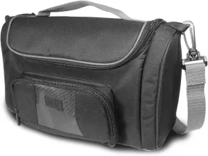 USA Gear Compact Camera Messenger Bag for DSLR SLR with Customizable Dividers, Weather Resistant Design, and Adjustable Carrying Strap - Compatible with Nikon, Canon, Sony, Pentax and More (Black)