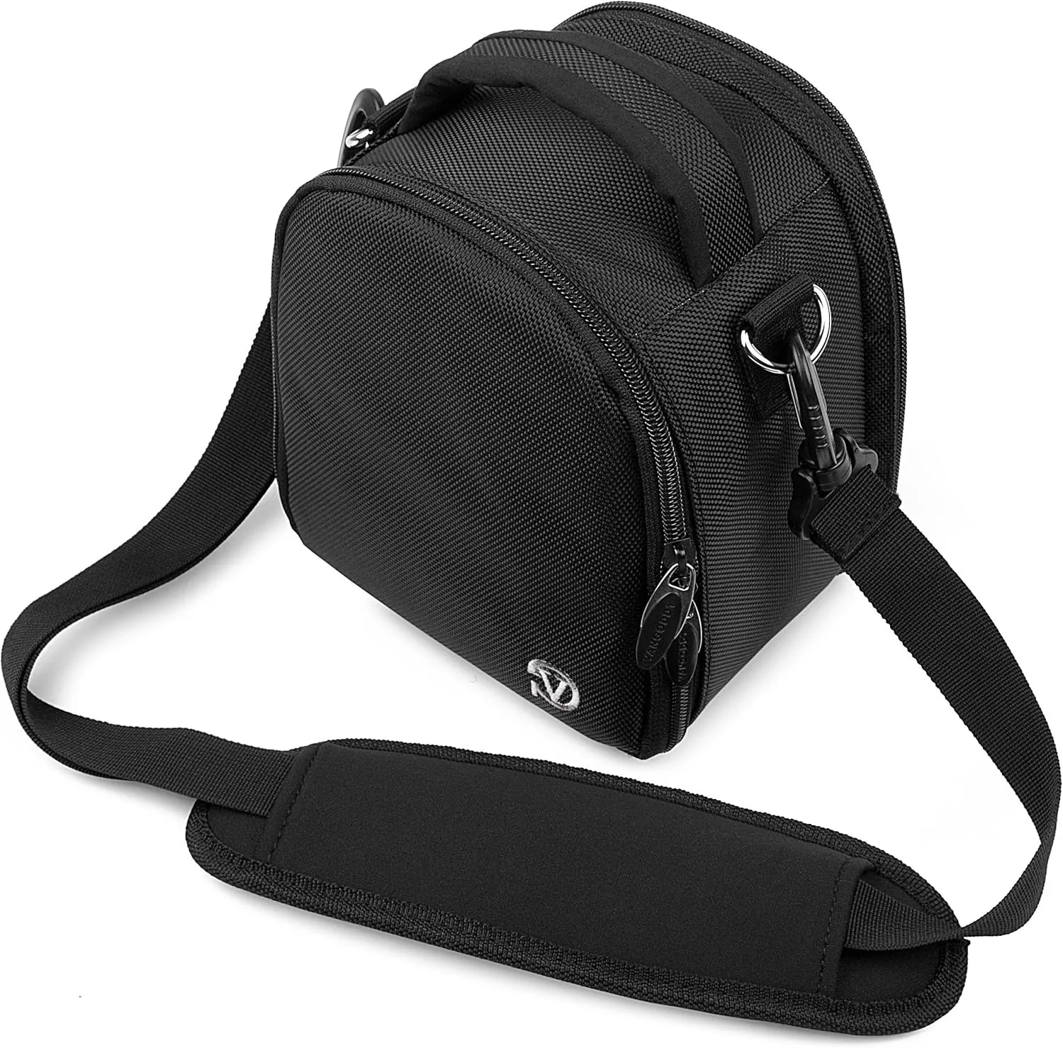 Vangoddy JET BLACK Small DSLR & SLR Camera Luxury Bag For Canon SLR Entry Level & Professional Cameras (EOS Rebel T3, T3i, T2i, T1i, XS, EOS 60D, 5D Mark III, 5D Mark II Full Frame CMOS)