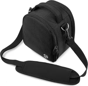 Vangoddy JET BLACK Small DSLR & SLR Camera Luxury Bag For Canon SLR Entry Level & Professional Cameras (EOS Rebel T3, T3i, T2i, T1i, XS, EOS 60D, 5D Mark III, 5D Mark II Full Frame CMOS)