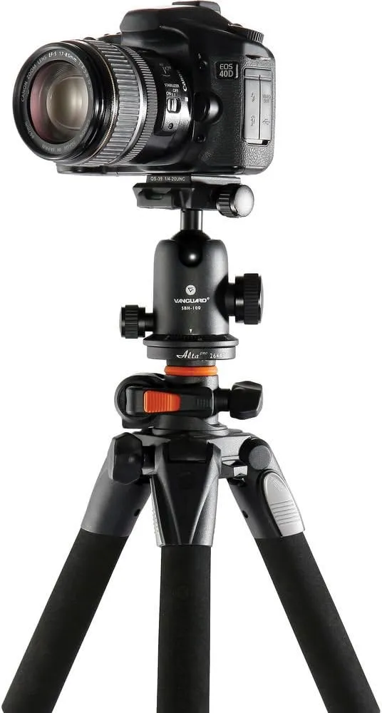Vanguard Alta Pro 263AB 100 Aluminum Tripod with SBH-100 Ball Head for Sony, Nikon, Canon DSLR Cameras, Black