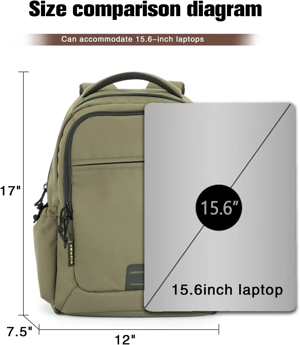 VEAGIA Tactical Travel Laptop Backpacks Large Heavy Duty Work Backpack For Men women Airline Approved (New ArmyGreen)
