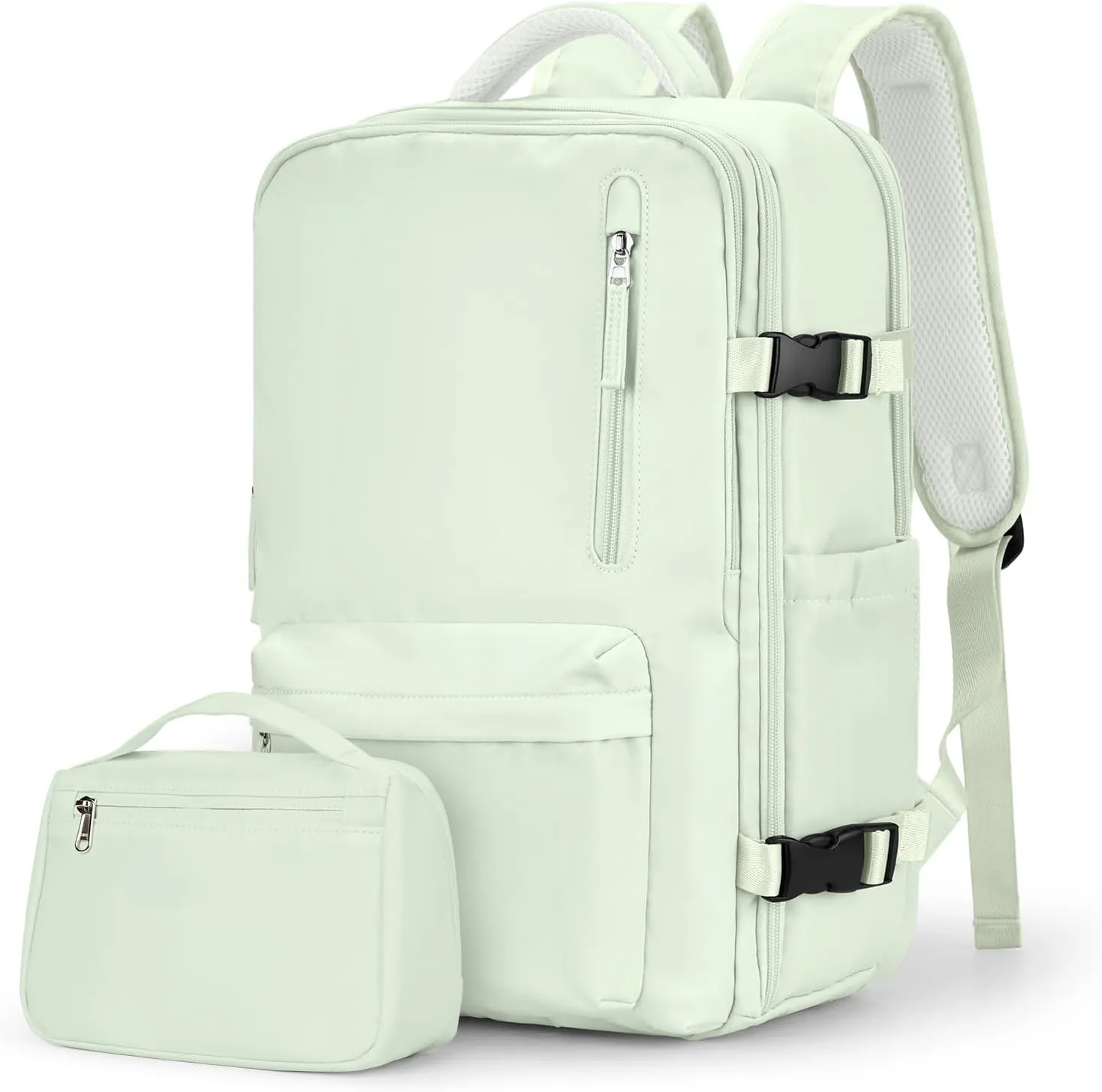 VGCUB Large Travel Backpack,Carry on Backpack for Women Men Airline Approved Gym Backpack Waterproof Business Laptop Daypack,Green With Toiletry Bag